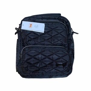 SOLD- Lug Compass Crossbody Shoulder Bag Black